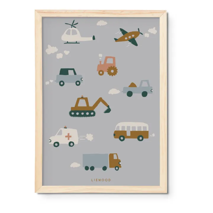 Liewood Affiche Beverly | Vehicles/Dove blue