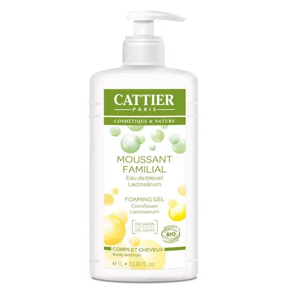 Banho Espumante Familiar Cattier Organic Cornflower Water 1L