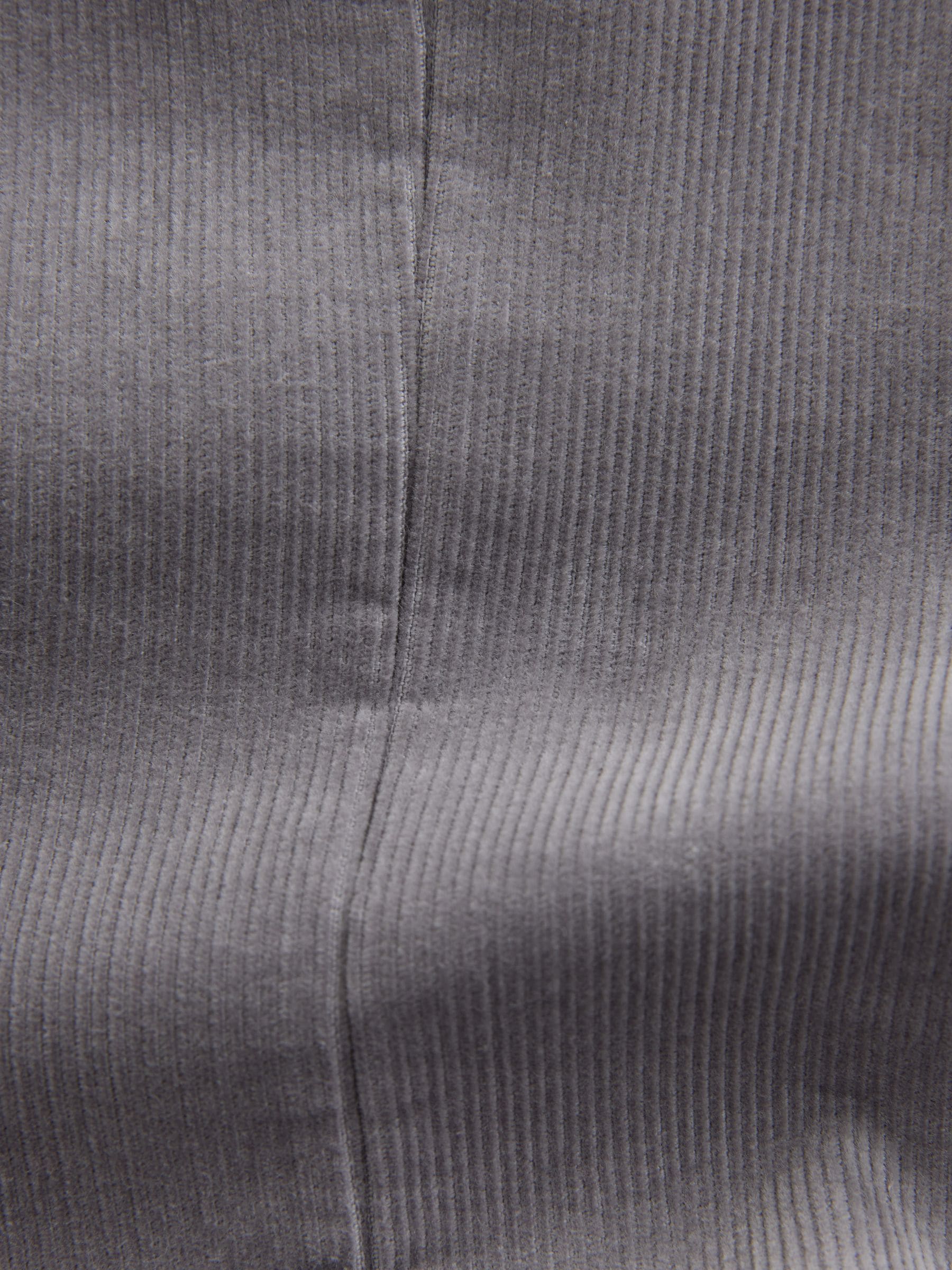 Lichtgrijs - Slim-fit corduroy colbert