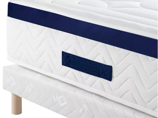 Matelas 140 x 200 cm hybride ressorts ensachés 7 zones et mémoire de forme ép.30cm - MARQUIS de PALACIO