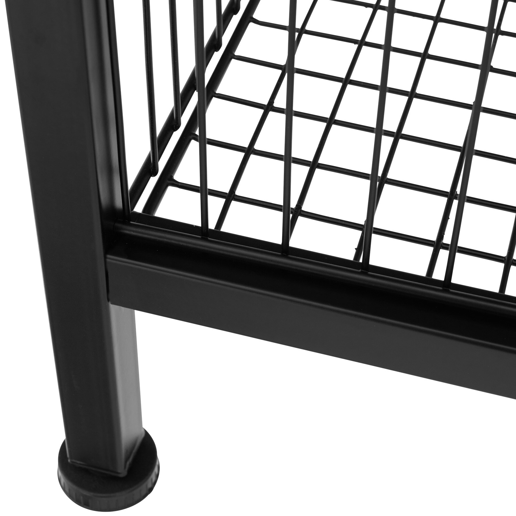 tectake® Beistelltisch, Industrial Style, mit Gitterkorb, 40 x 40 x 55,5 cm