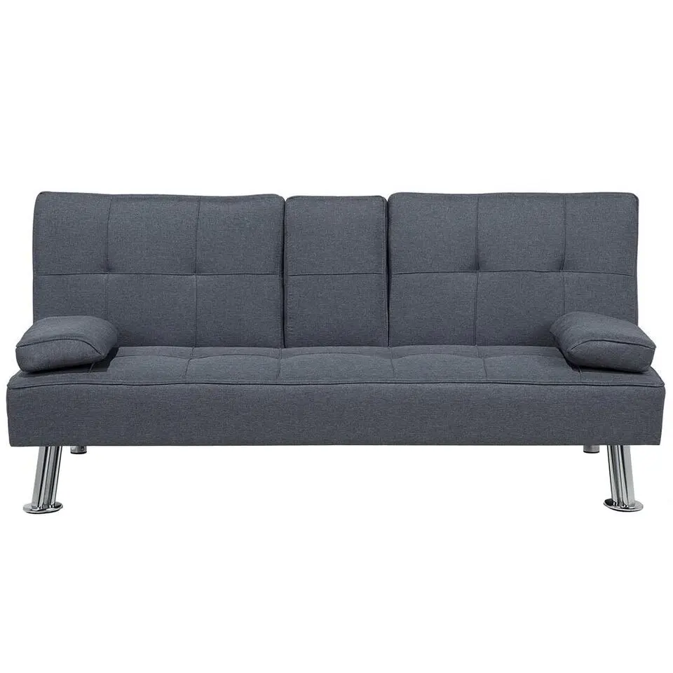 ROXEN - Slaapbank 3-zits - Donkergrijs - Polyester