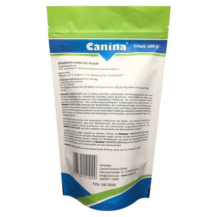 Hanfpulver für Hunde, 200 g