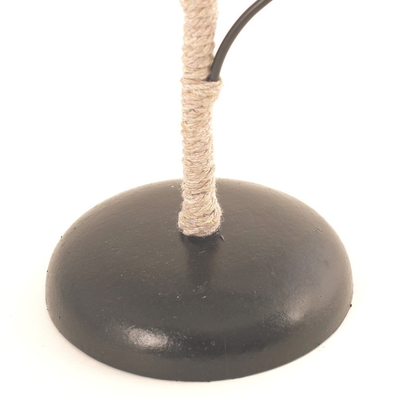 Porte bijoux arbre noir en métal et sisal Noir