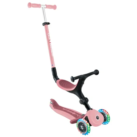 Authentic Sports Globber Go-Up Active Lights pastellrosa-rosa, mit Leuchtrollen