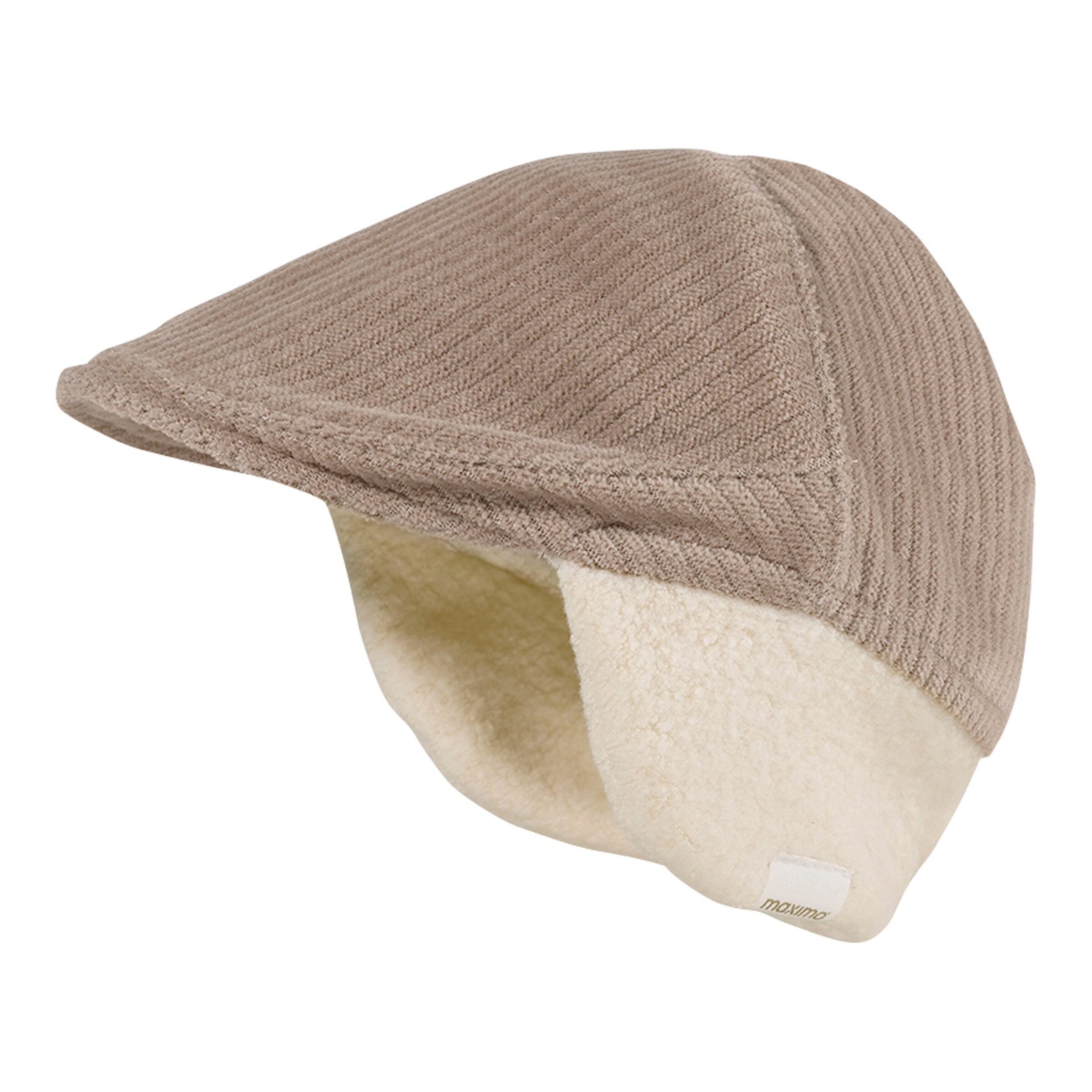 maximo Cord-Schiebermütze mit Nackenschutz beige/natur