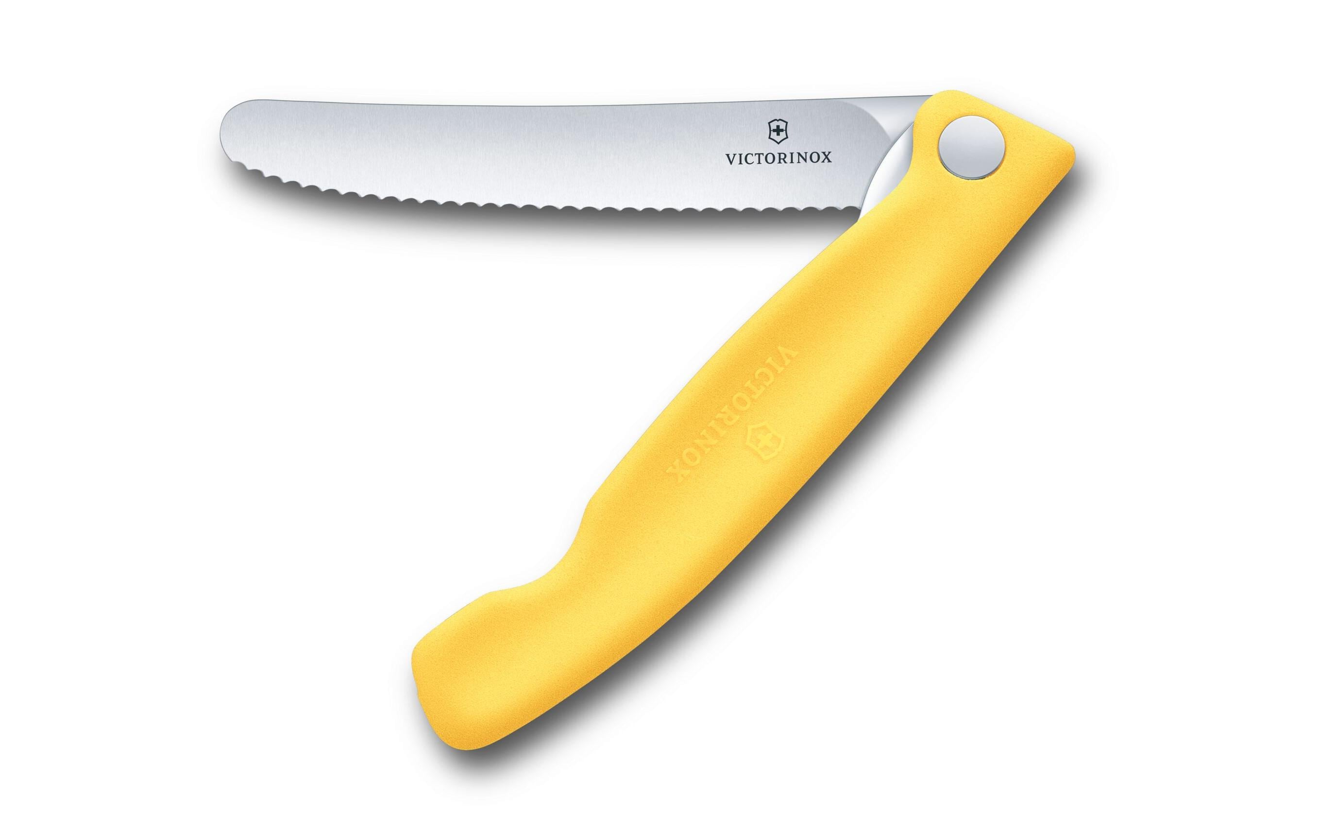 Picknickmesser Swiss Classic, 11 cm, GelbLeichtes, faltbares Gemüsemesser