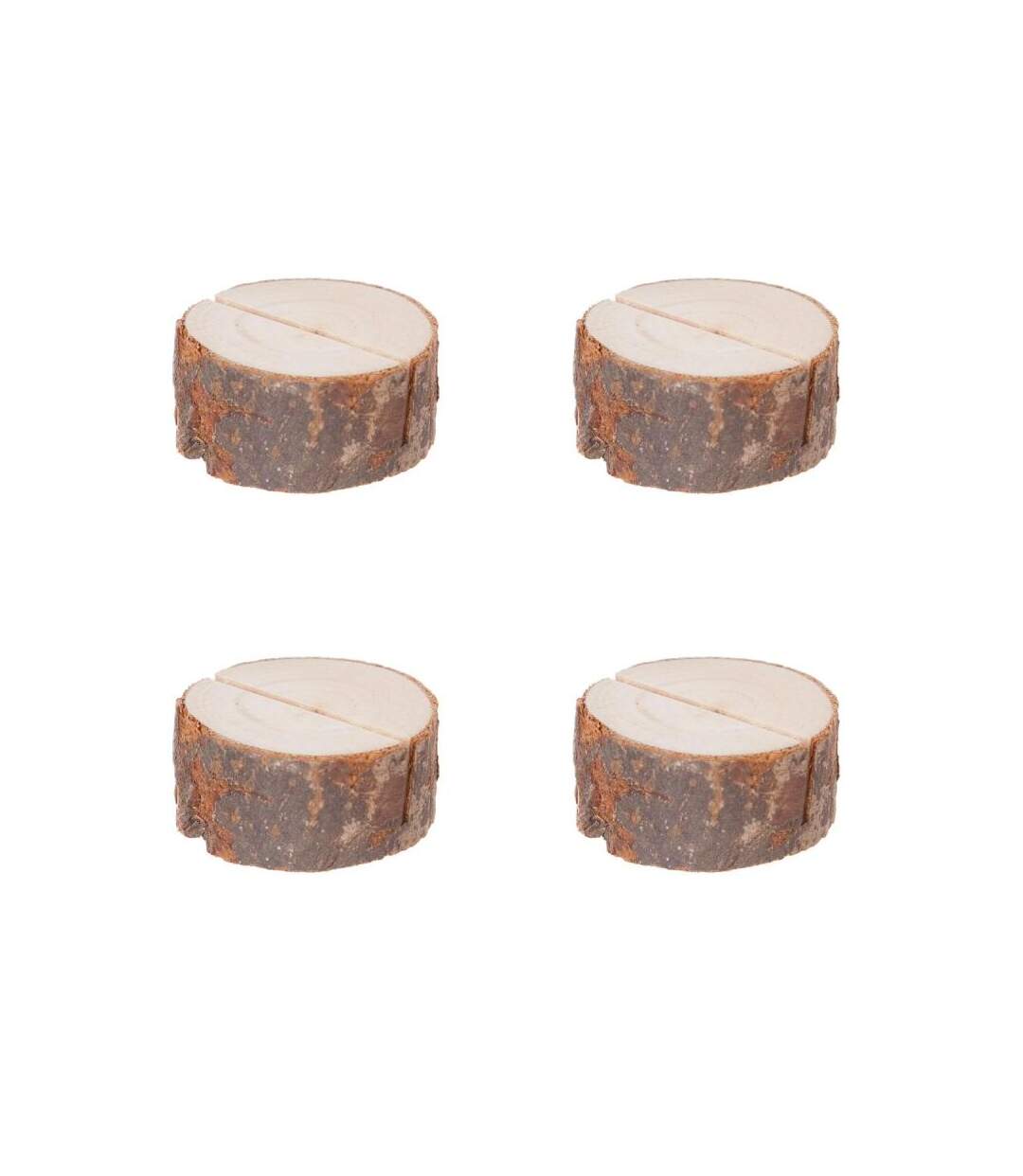 Lot de 4 Cavaliers de Table Rondin 4cm Marron
