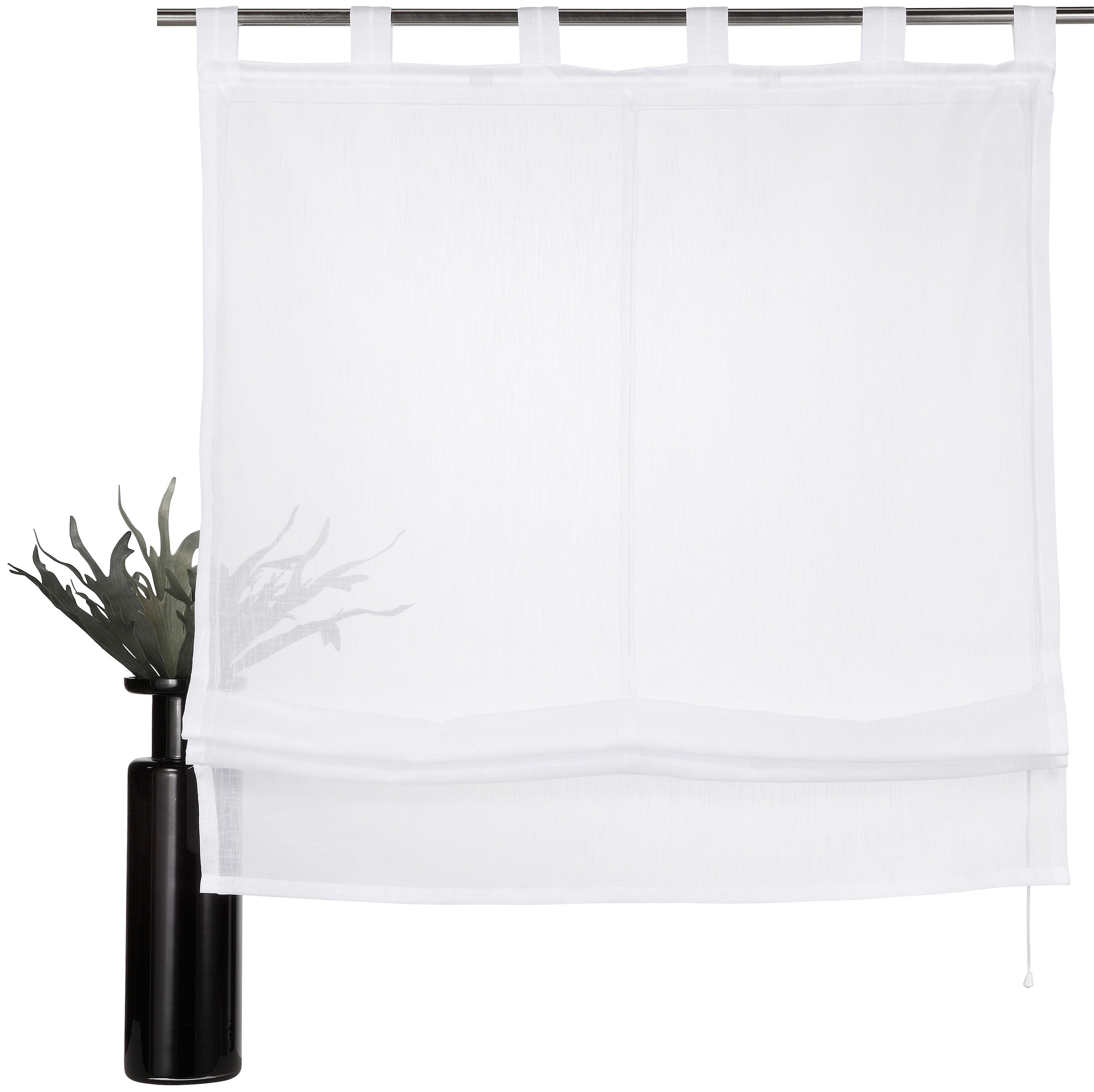 my home Raffrollo »Regina« mit Schlaufen Transparent, Voile, Polyester