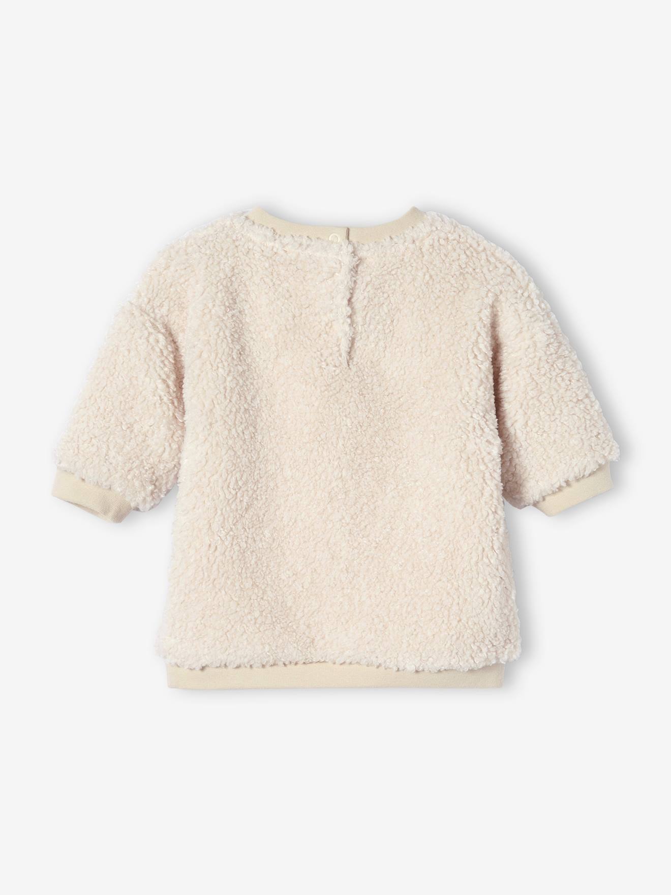 Vestido com aparência de pele sintética para bebê
