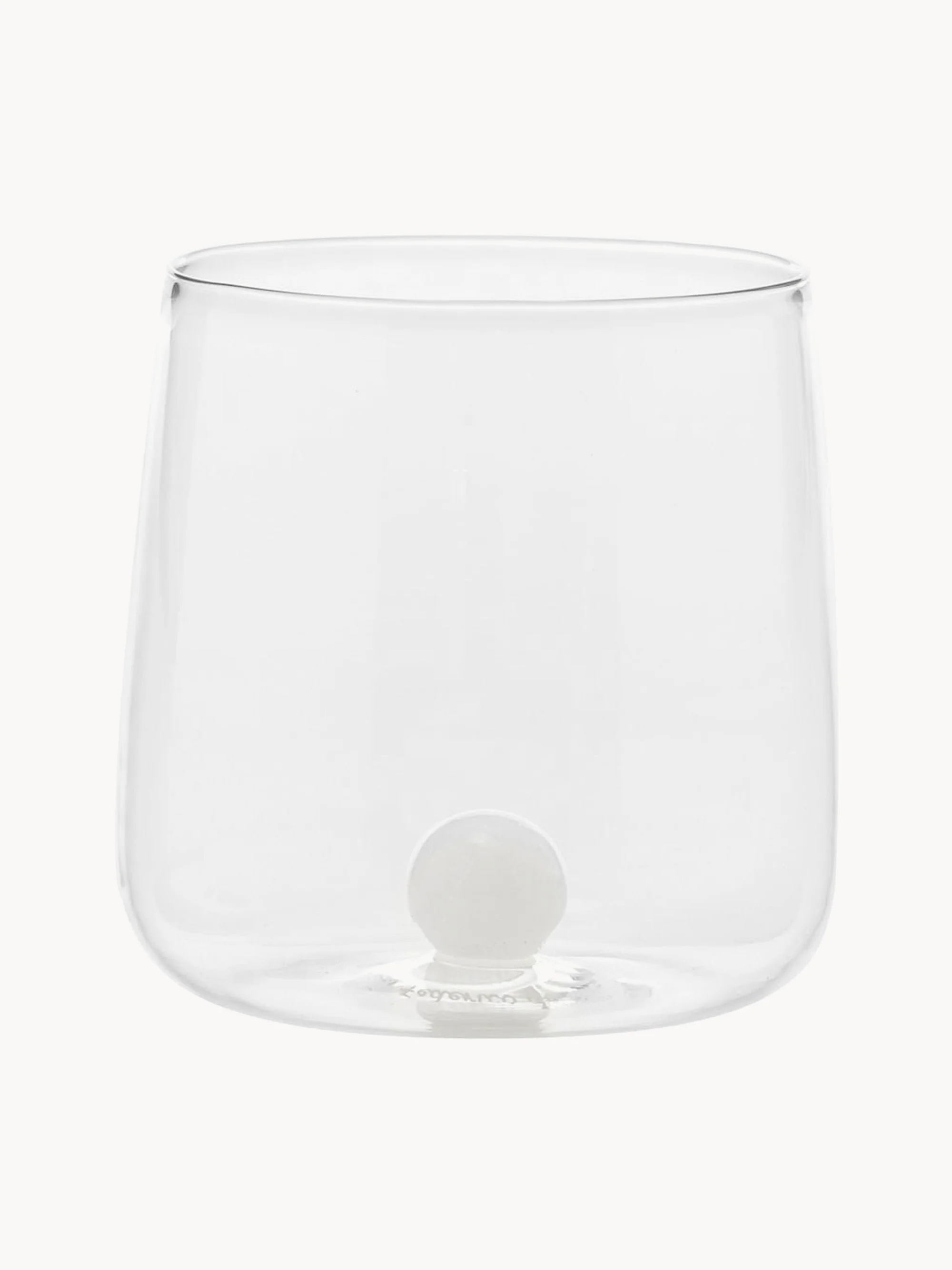 Handgemaakte waterglazen Bilia van borosilicaatglas, 6-delig