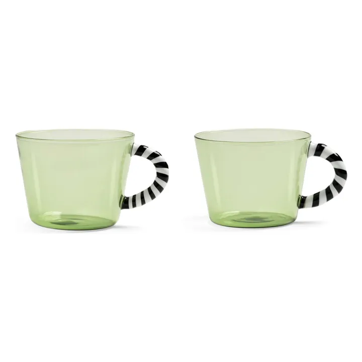 &Klevering Tasses en verre Duet - Set de 2 | Vert