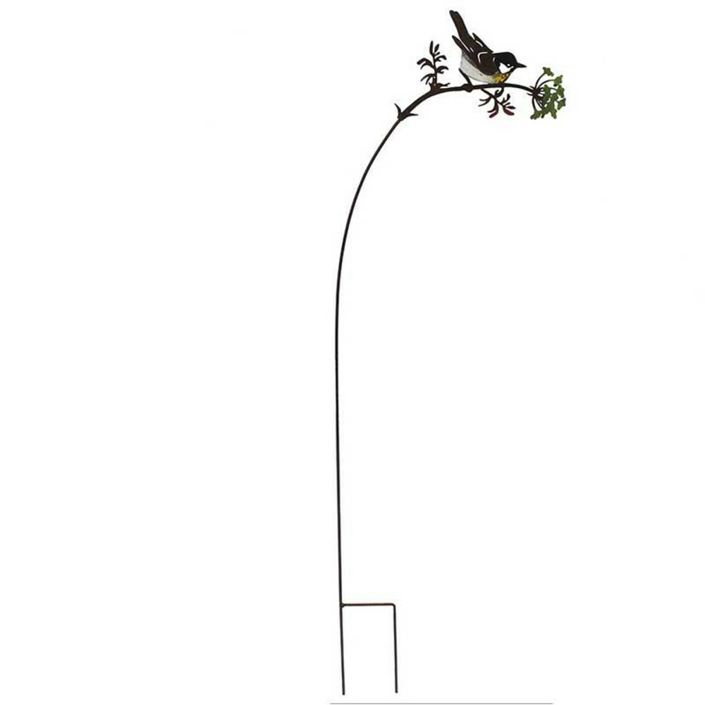 Tuteur oiseau sur branche vert 93x23cm
