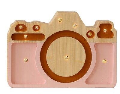 Little Lights Mini Lampe Kamera, Pastellrosa