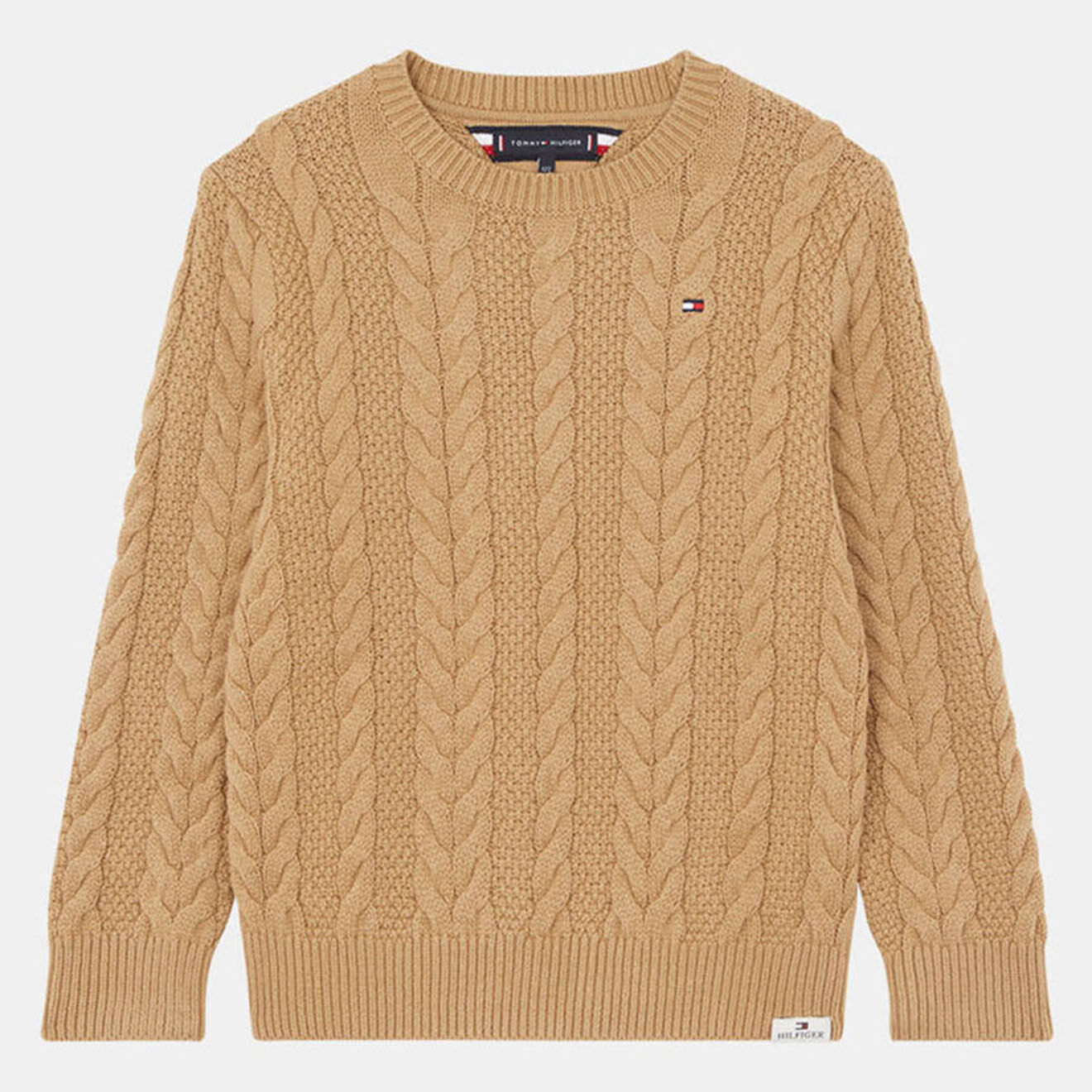 Tommy Hilfiger Pull torsadé beige