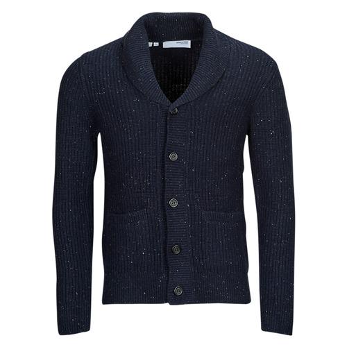 Selected - SLHLAND LS KNIT SHAWL NECK W - Marine