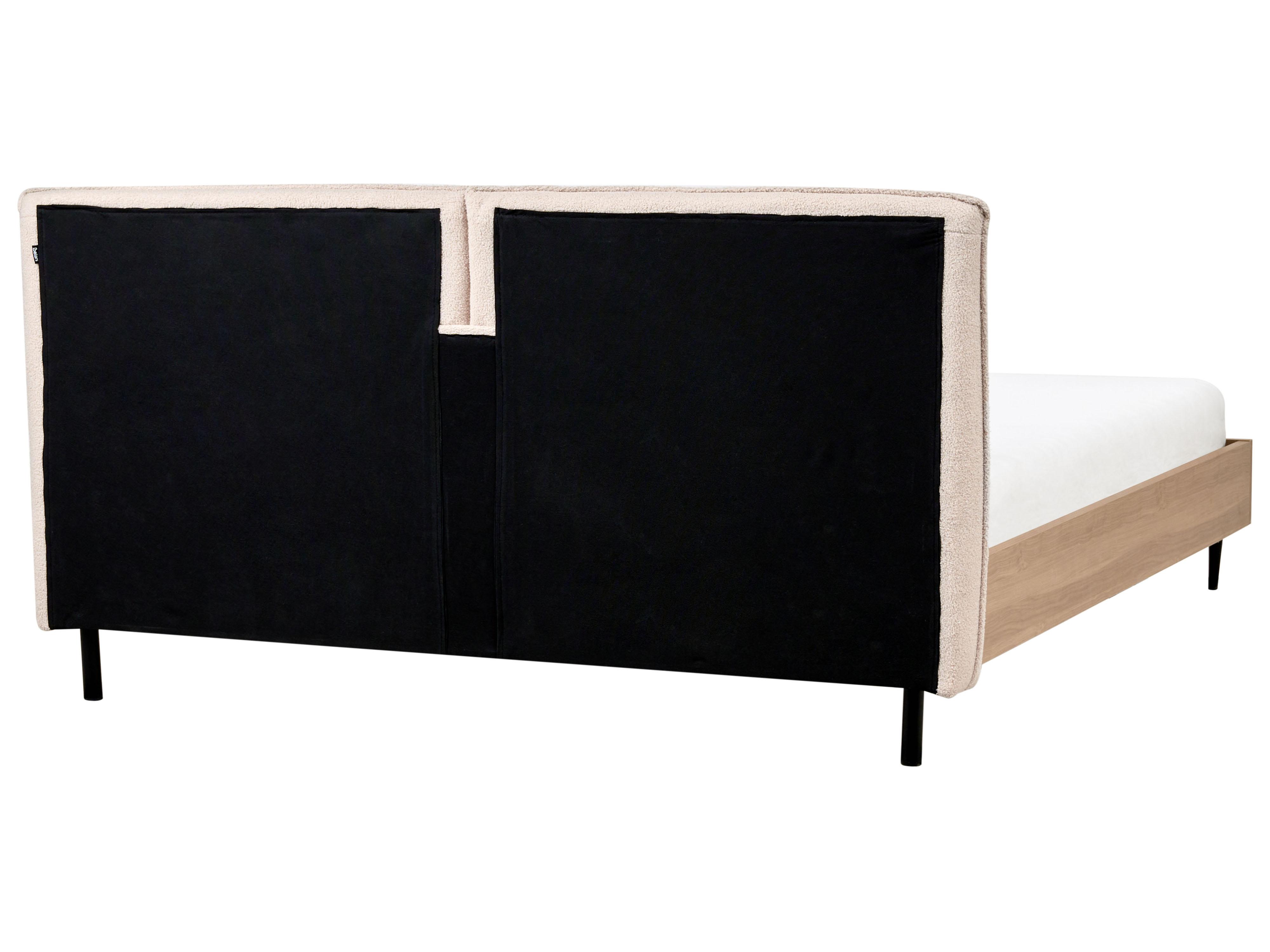 Bed Bouclé LIMANTON 180 x 200 cm Beige