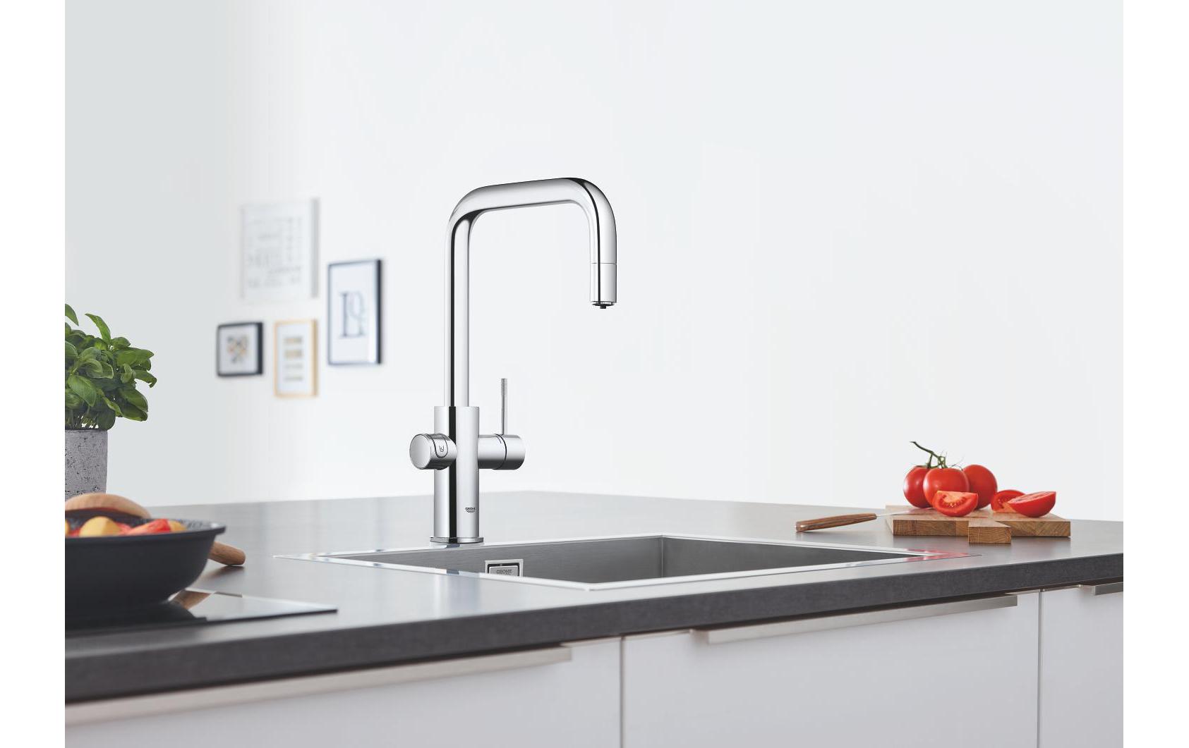 Küchenarmatur Blue Home U-Auslauf, Starter Kit, Chrom<br>Die frischste Wasserquellen