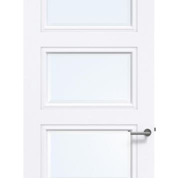 Arne & Bodil binnendeur ABT308 blank facetglas - extra wit afgelakt