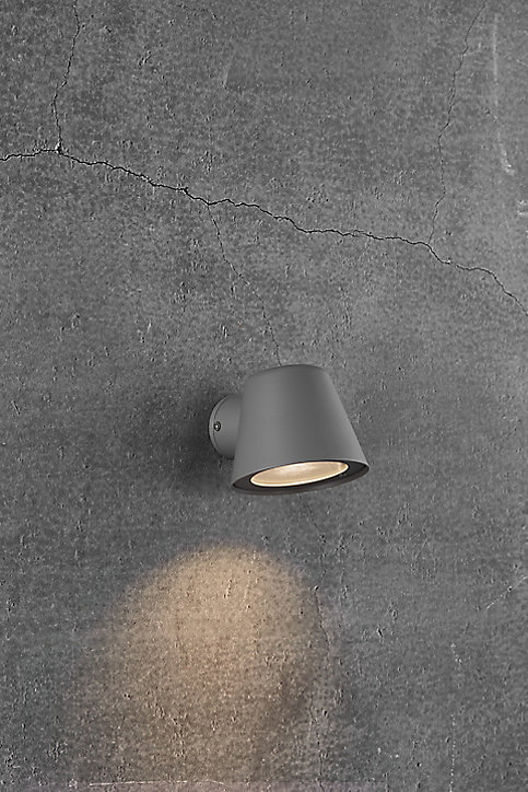 Applique murale extérieur Aleria GU10 IP44 35W H.10.7 x P.11.5 cm Nordlux gris