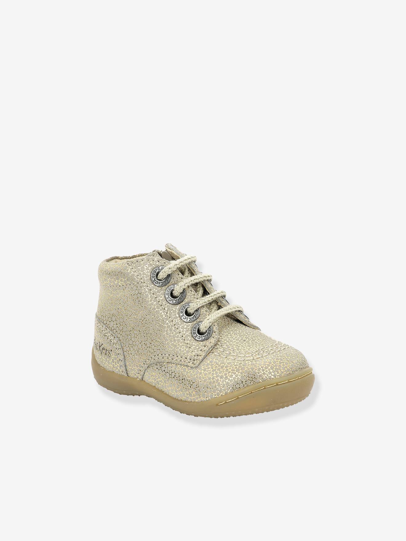 Botinhas Gulyflow KICKERS® First Steps, bege bebê