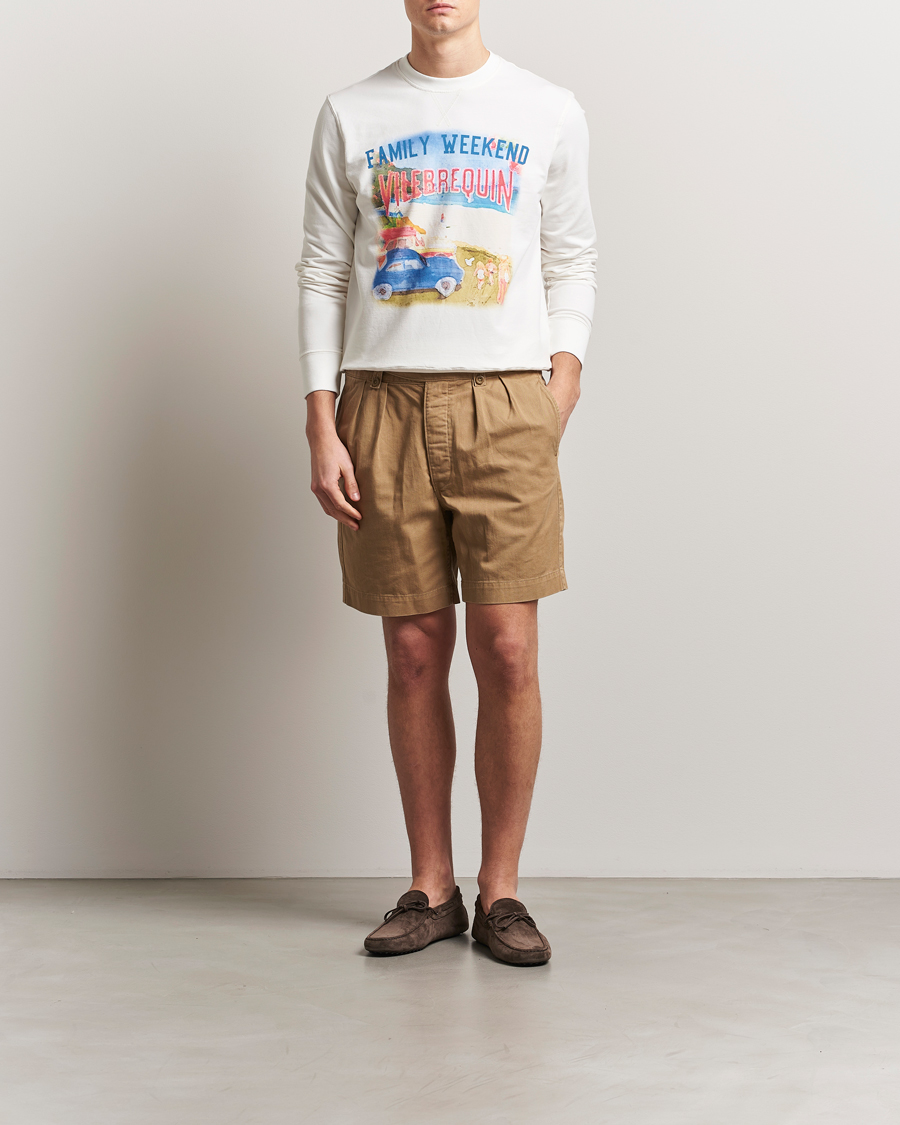 Vilebrequin Printed Crew Neck Sweatshirt Off White