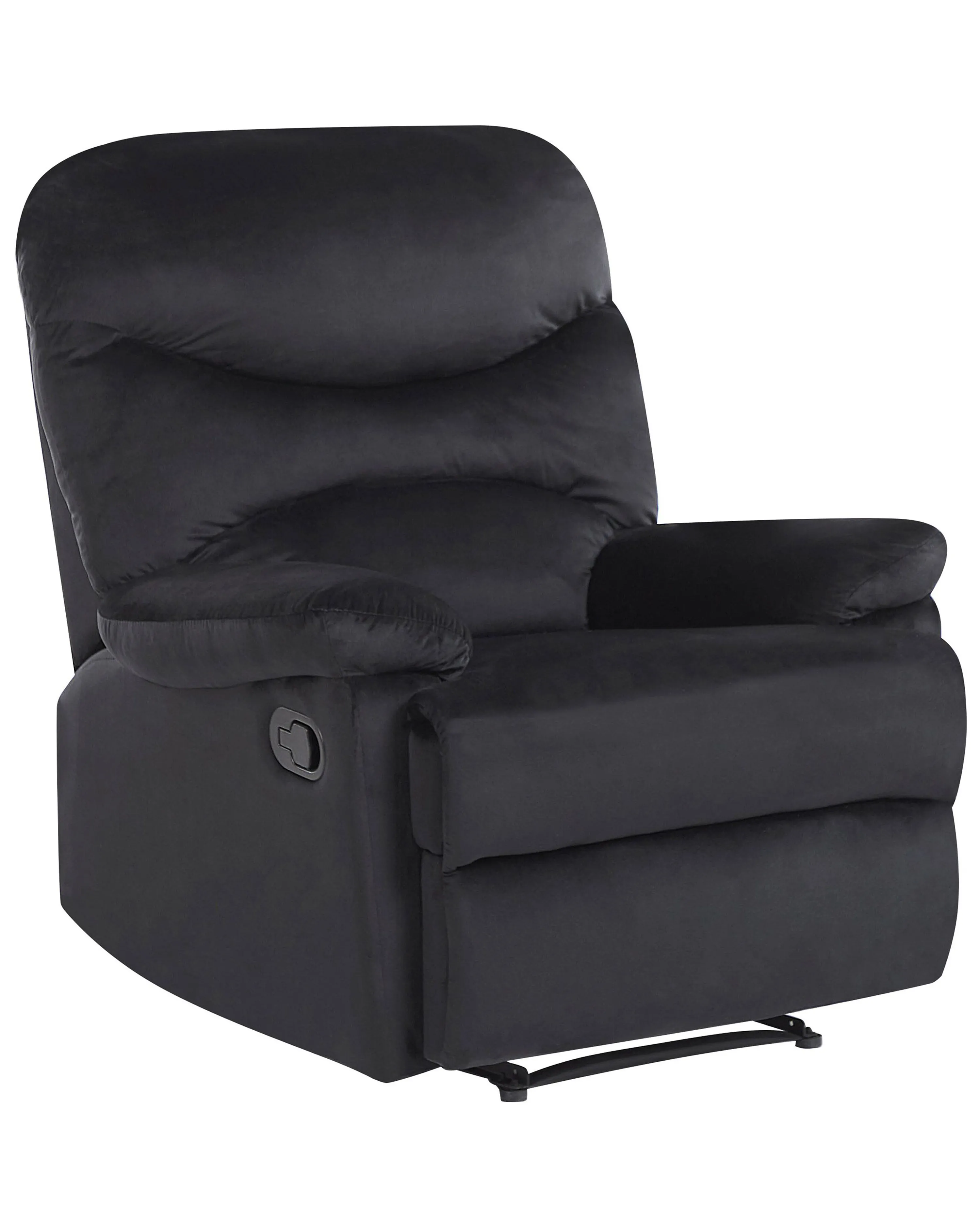 Relaxfauteuil ESLOV inclusief voetensteun Fluweel Zwart
