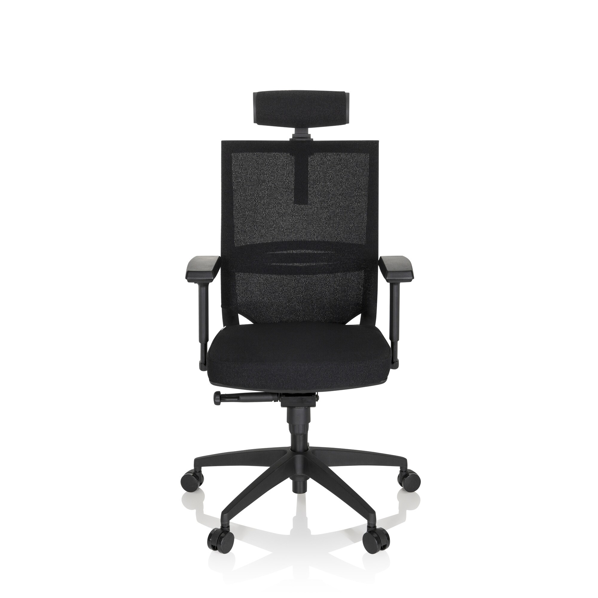 Profi Bürostuhl PORTO MAX HIGH I Stoff/Netzstoff mit Armlehnen (höhenverstellbar) hjh OFFICE