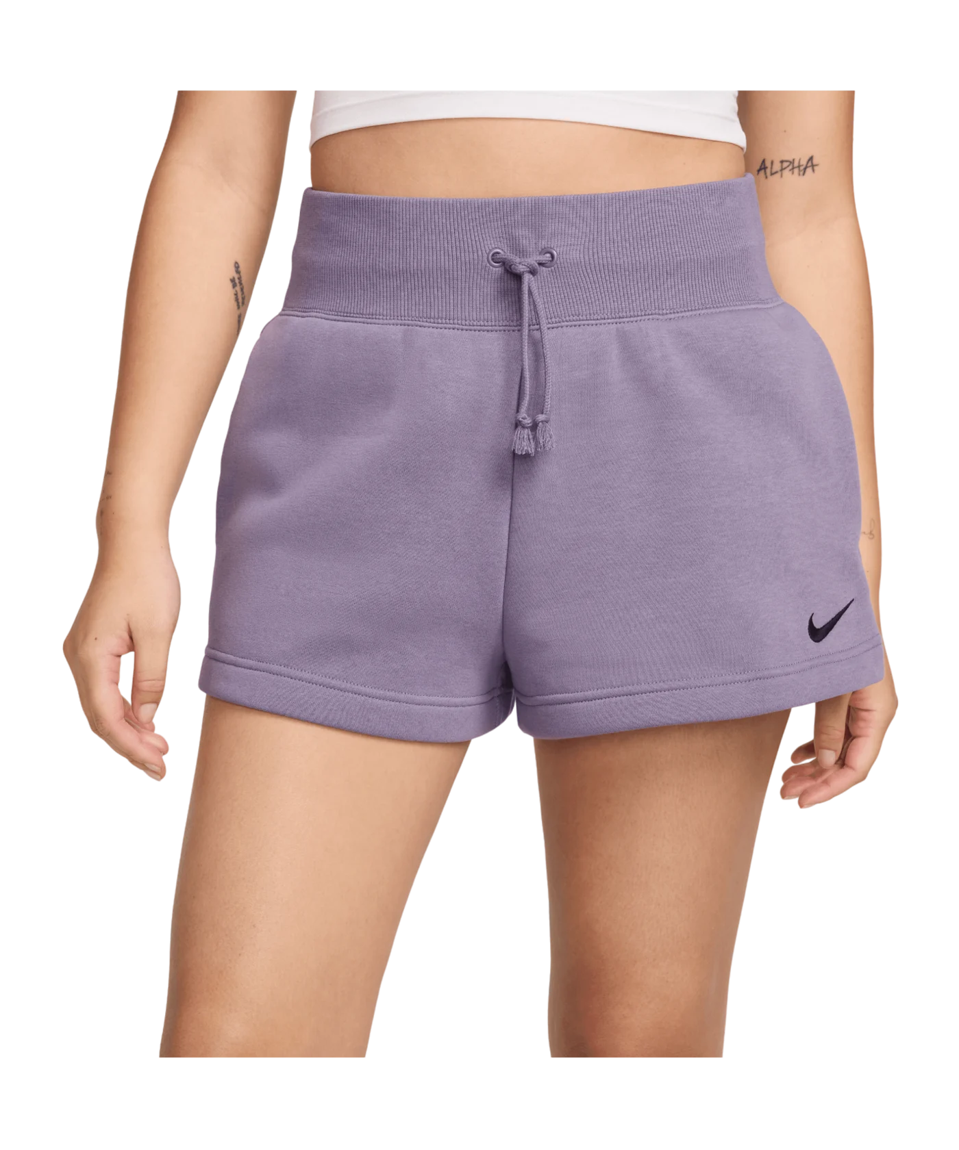 Nike Phoenix Fleece High Waist Loose Short Damen Lila F509