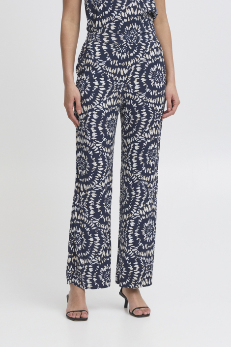 Ichi blauwe dames broek
