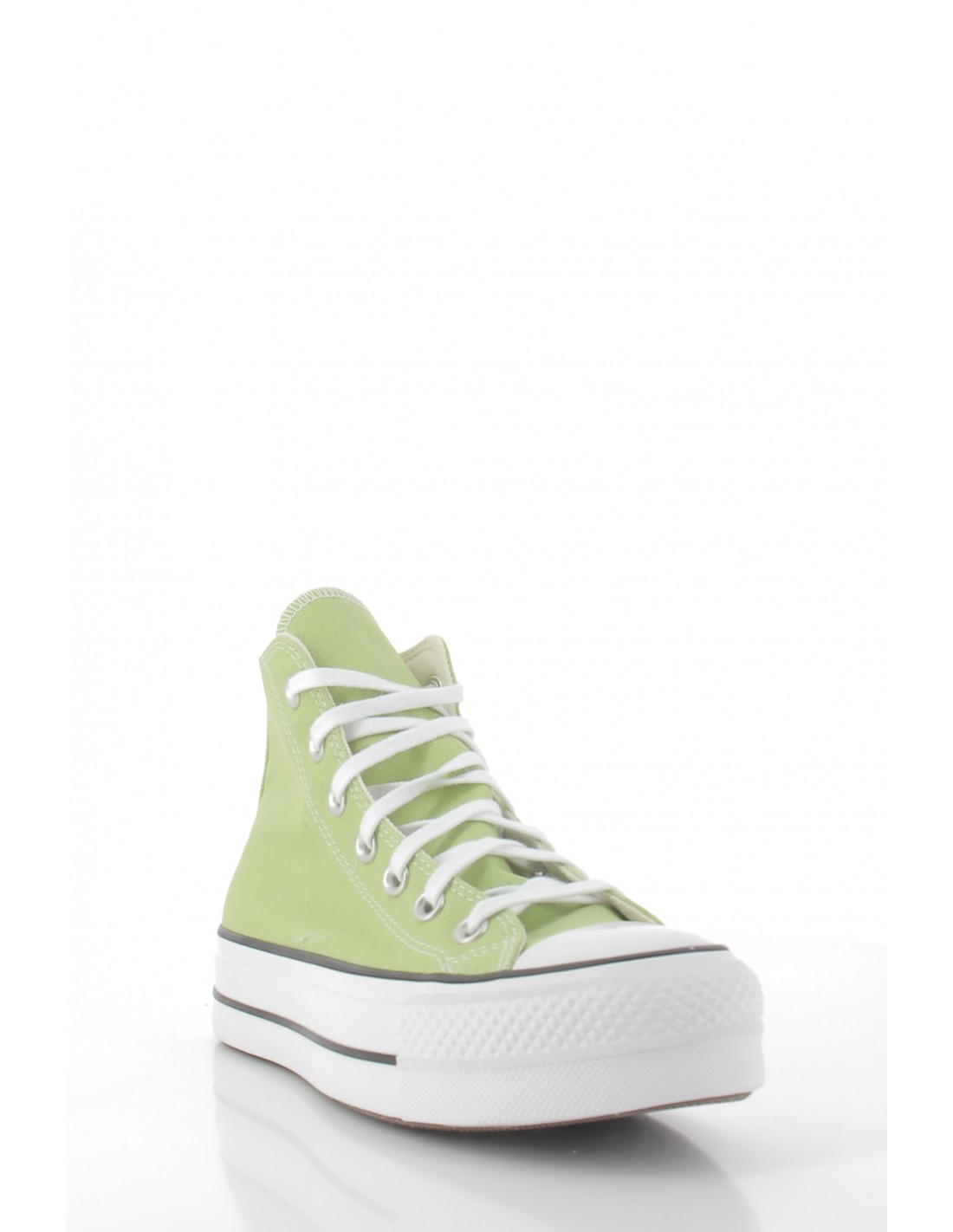 converse Sneakers montantes compensées femme ctas lift hi vitality green/white/black