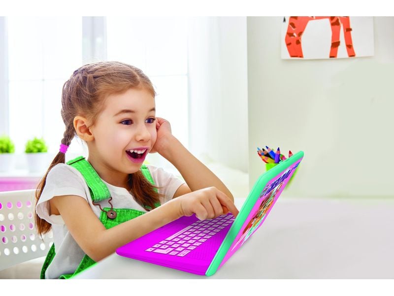 Lexibook Lern-Laptop Paw Patrol Rosa DE/ EN Zweisprachiger Laptop für Bildungszwecke