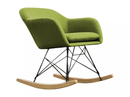 Fauteuil - Vert tissu tissé - STELLA