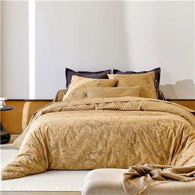 Linge de lit motif fleurs au trait