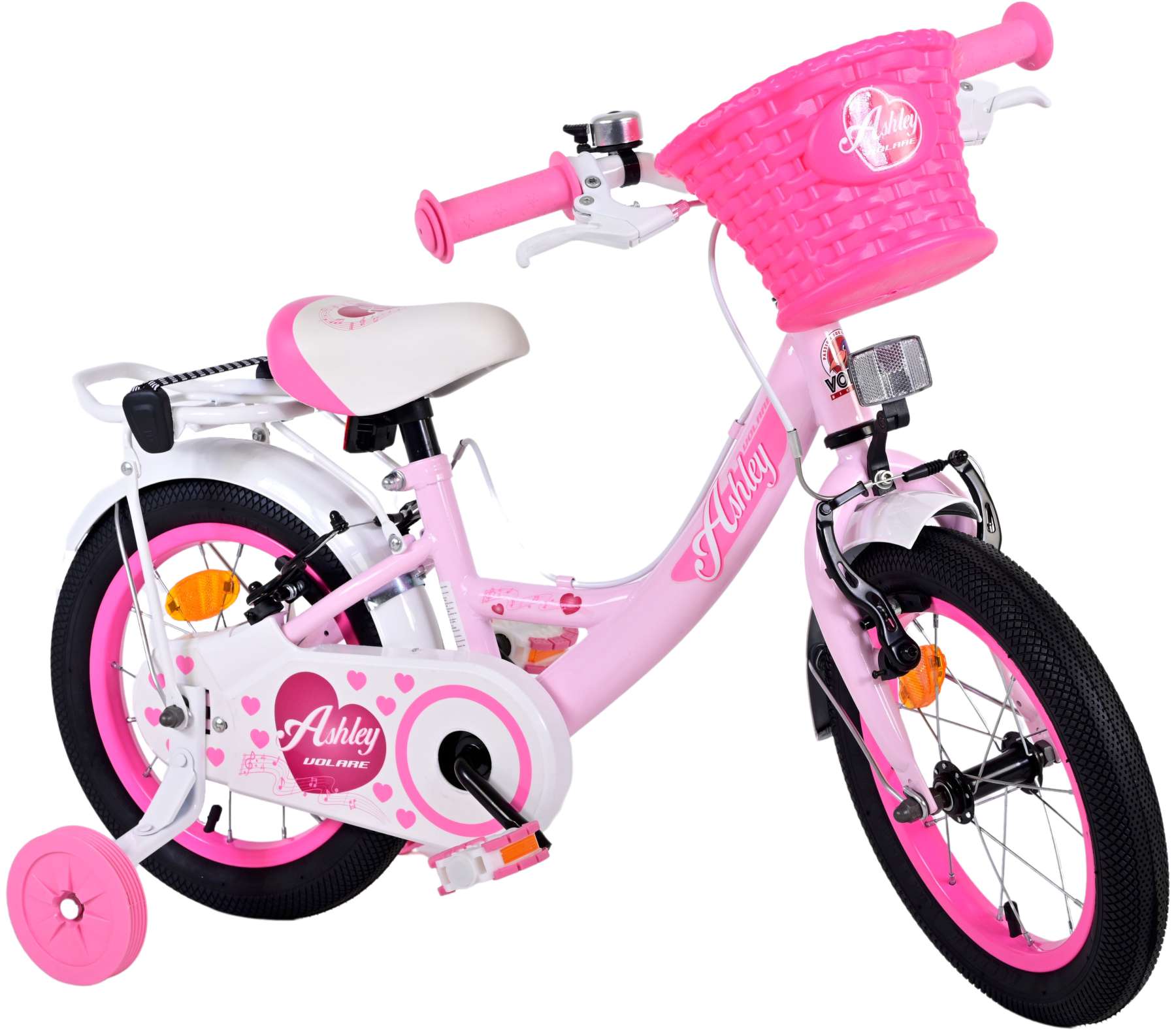 TPFSports Ashley Kinderfahrrad - Mädchen - 14 Zoll - Rücktritt + Handbremse - Weiß