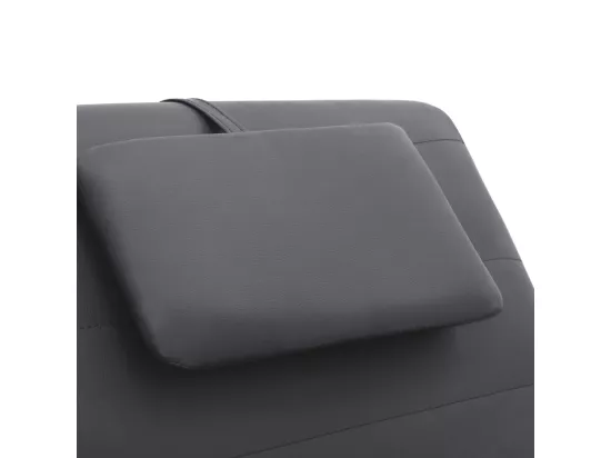 Prolenta Premium - Chaise longue de massage avec oreiller gris similicuir