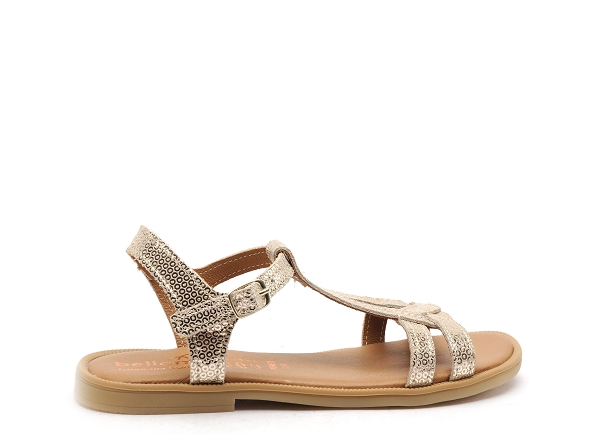 Bellamy nu pieds enfant fille jilou or