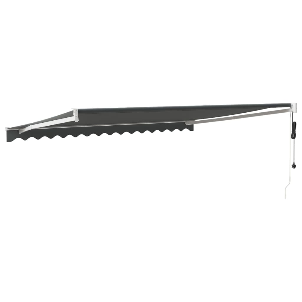 Auvent rétractable automatique anthracite 4,5x3 m