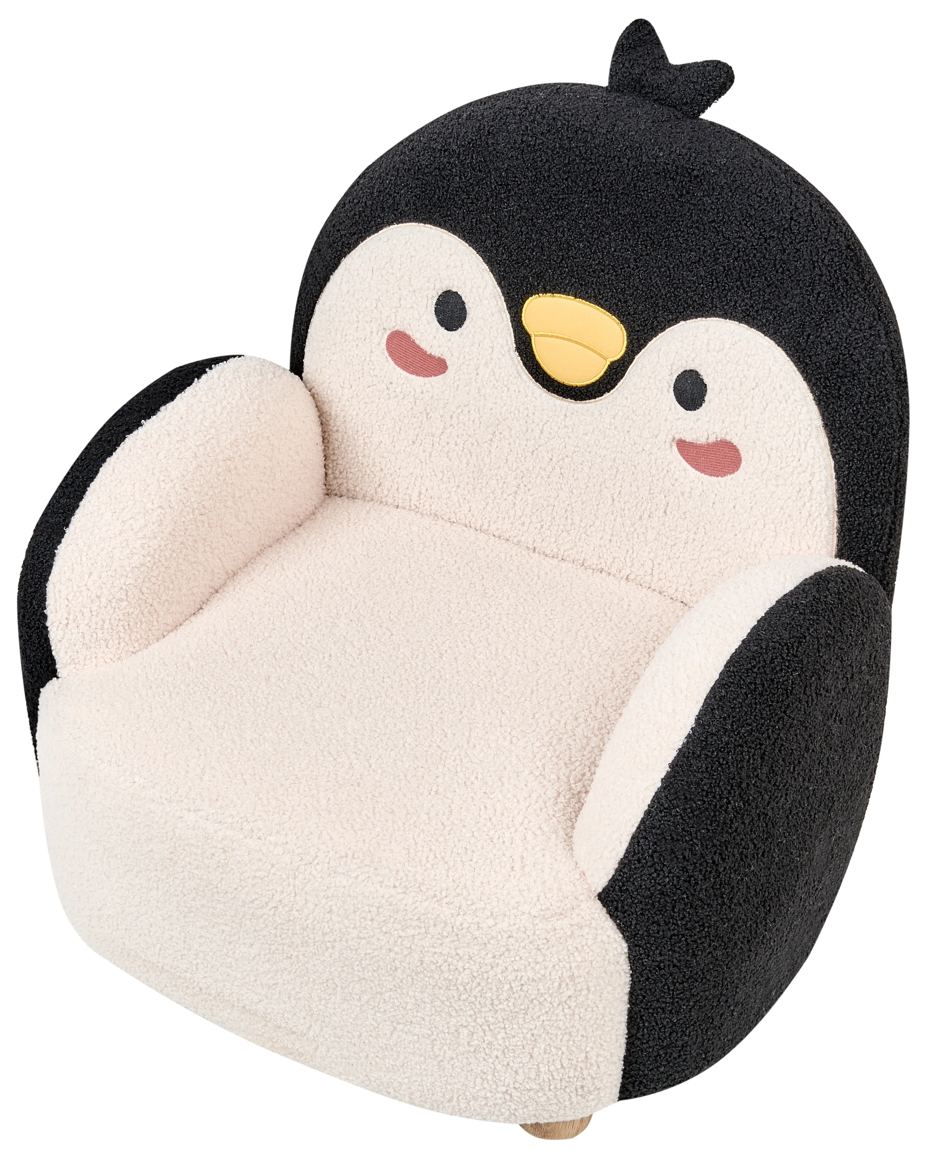 Kinderfauteuil Pinguïn FYN Bouclé Zwart