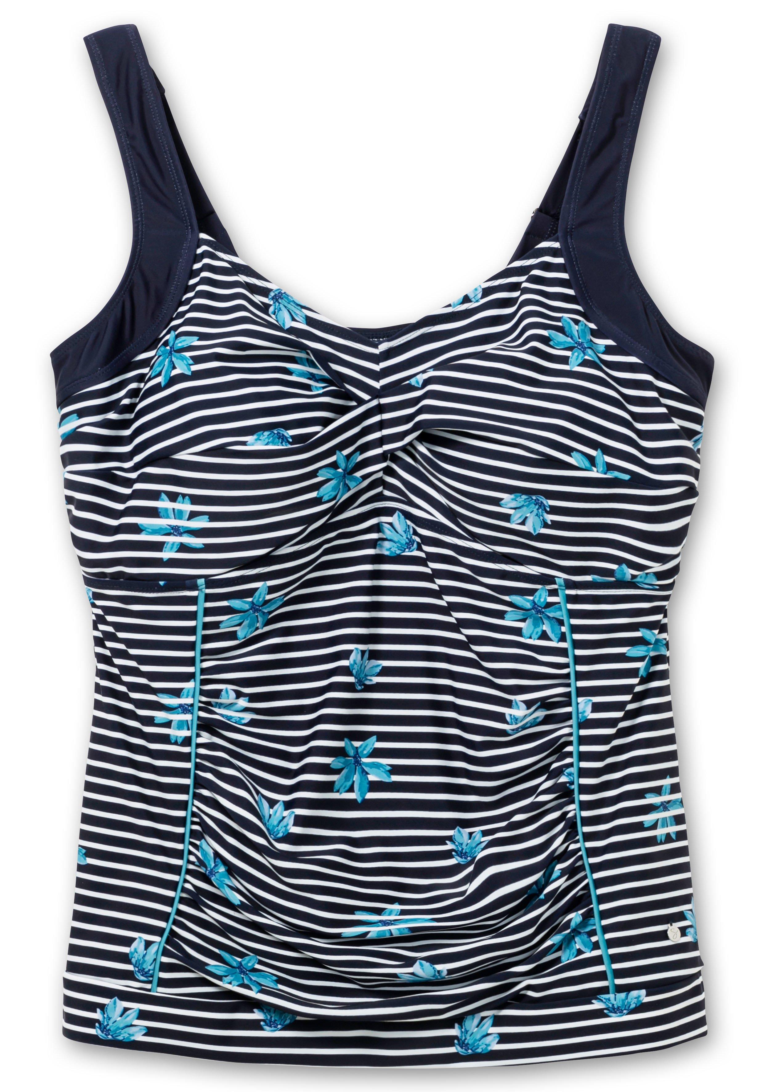 Gestreiftes Tankini-Top mit Shaping-Einsatz