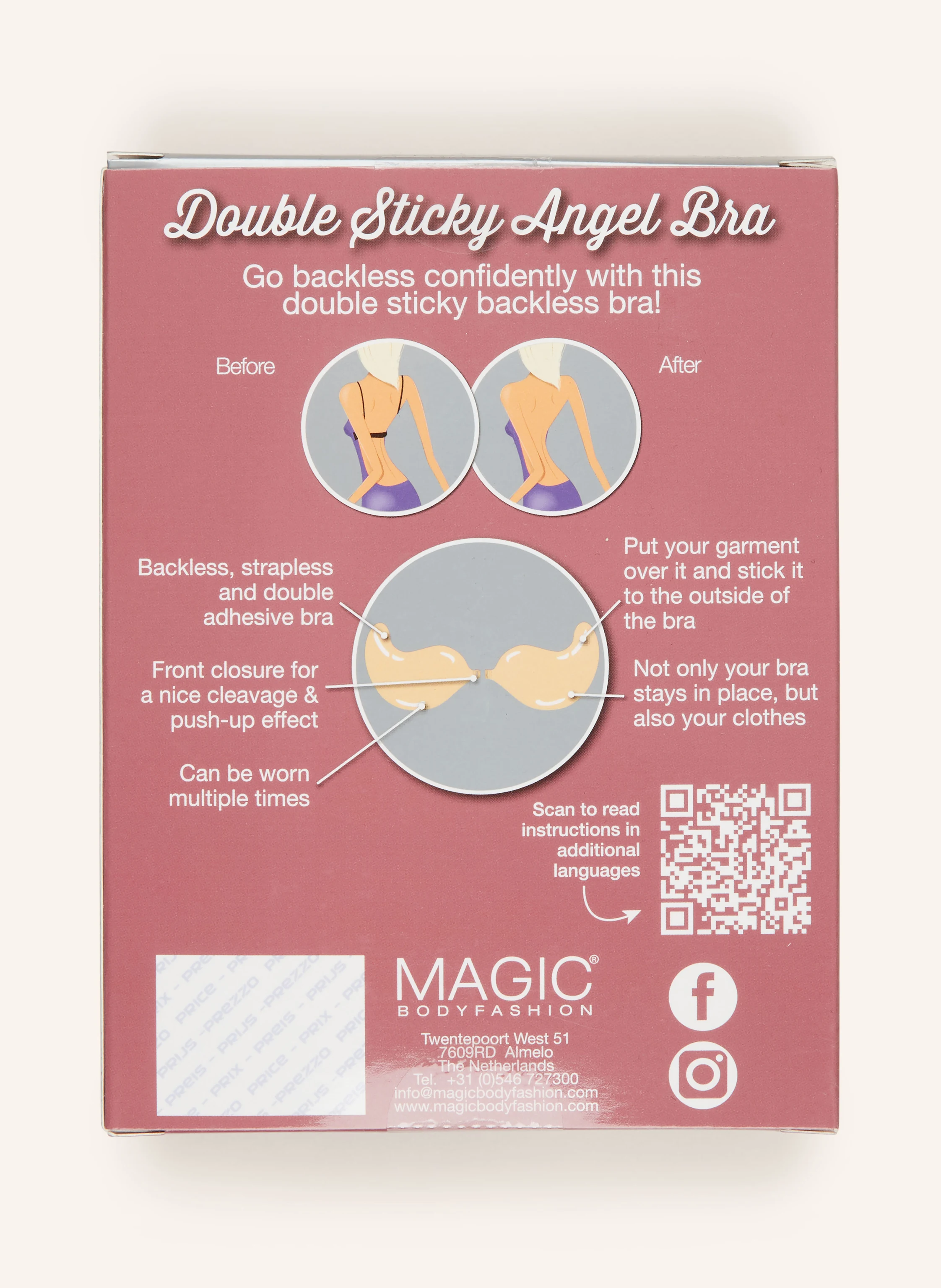 MAGIC Bodyfashion Rückenfreier Schalen-BH DOUBLE STICKY ANGEL