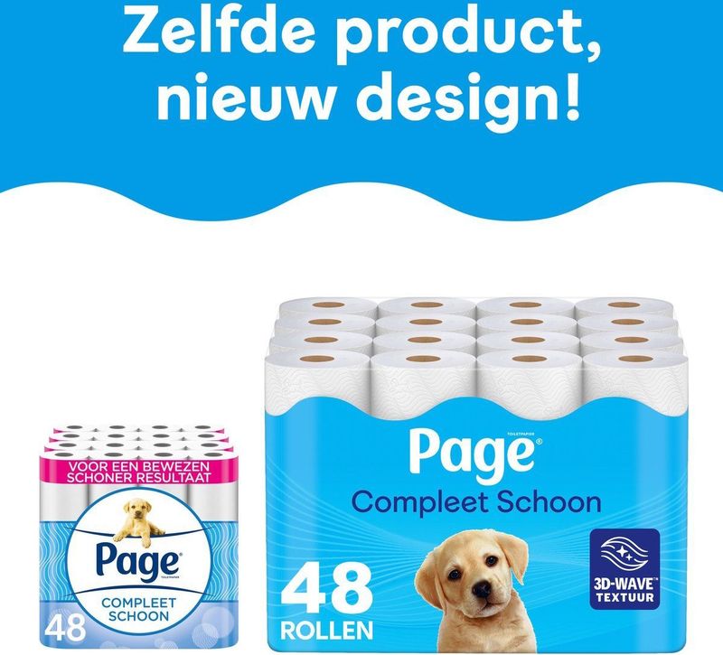 Page toiletpapier - 48 rollen - Compleet Schoon wc papier - met een vleugje katoen