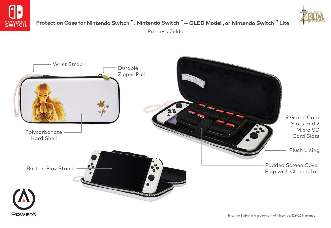 PowerA Nintendo Switch Case - Princess Zelda - (Switch/OLED/Lite)