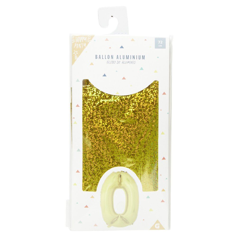 Ballon chiffre 0 aluminium