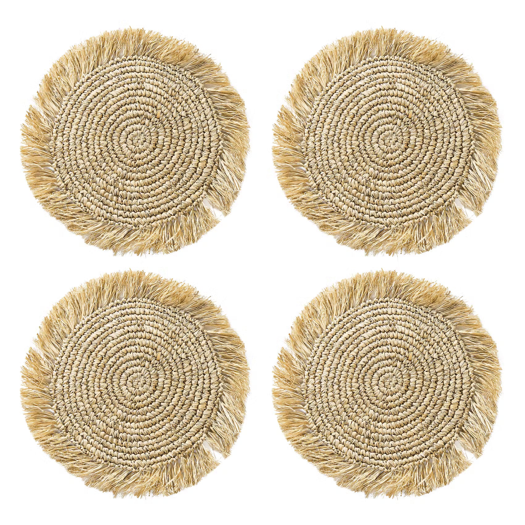 RAFFIA Platzset 4er-Set