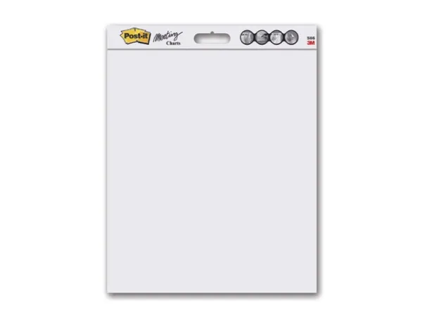 Flipoverblok Post-It 6x559 635x762 mm blank - (6 stk.)
