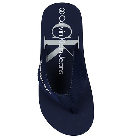 Calvin Klein Flip Flops - Logo Print - Blau