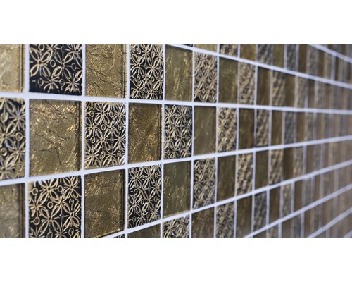 Glasmozaïek XCM 8OP7 30x30 cm goud