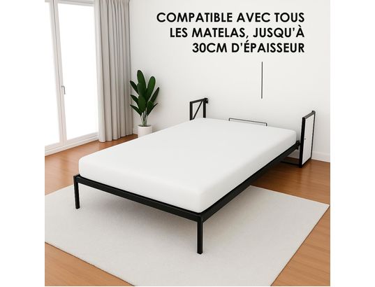 WALLBEDKING - Lit escamotable murphy - 120cm x 190cm - vertical - studio