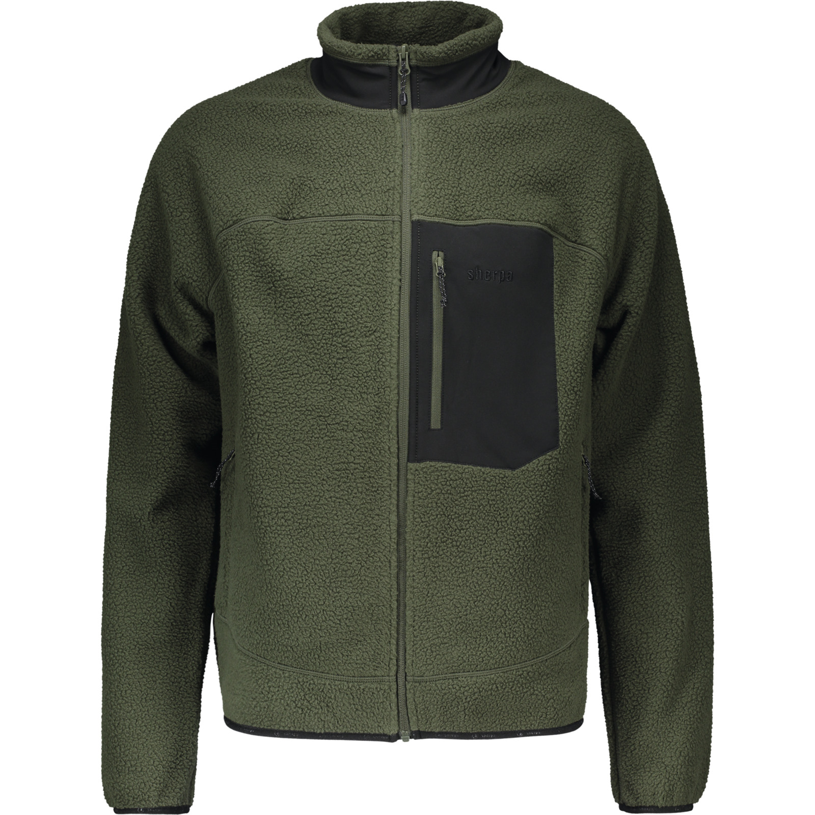 Sherpa Herren-Berberjacke Kheen L, dunkelgrün
